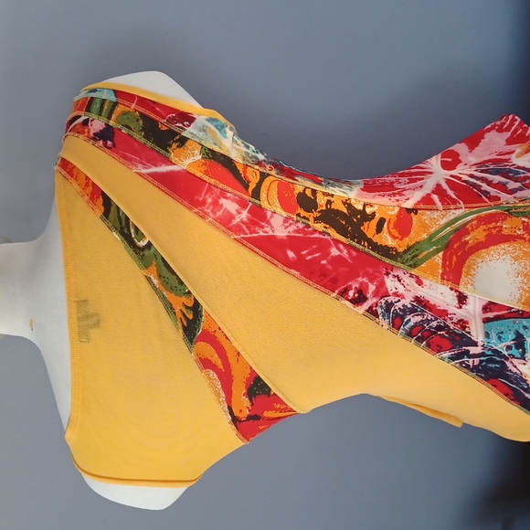 Aria sleeveless Multi asymmetrical colored Top Size M - Picture 6 of 9